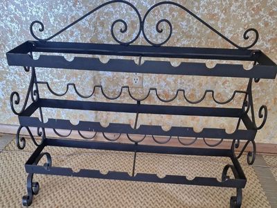 Vintage Iron Wine Rack from the 60s.