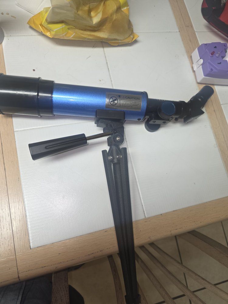 Carson Blue Tabletop Refractor Telescope with Tripod and Accessories