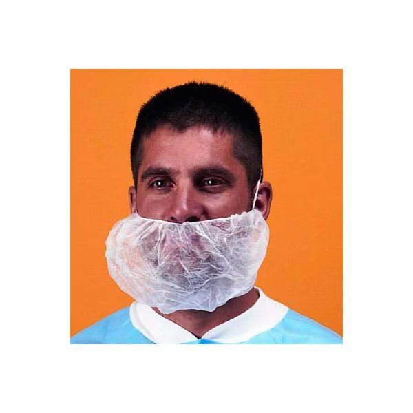 Beard Covers, Cleanroom, Polypropylene, 100/Bag, XL, White CNT-112NWI-XL