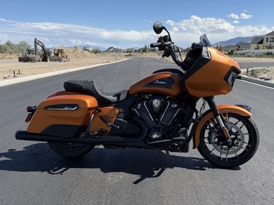 Indian Challenger Dark - perfect condition, LOW miles, rare icon riot orange smoke color!