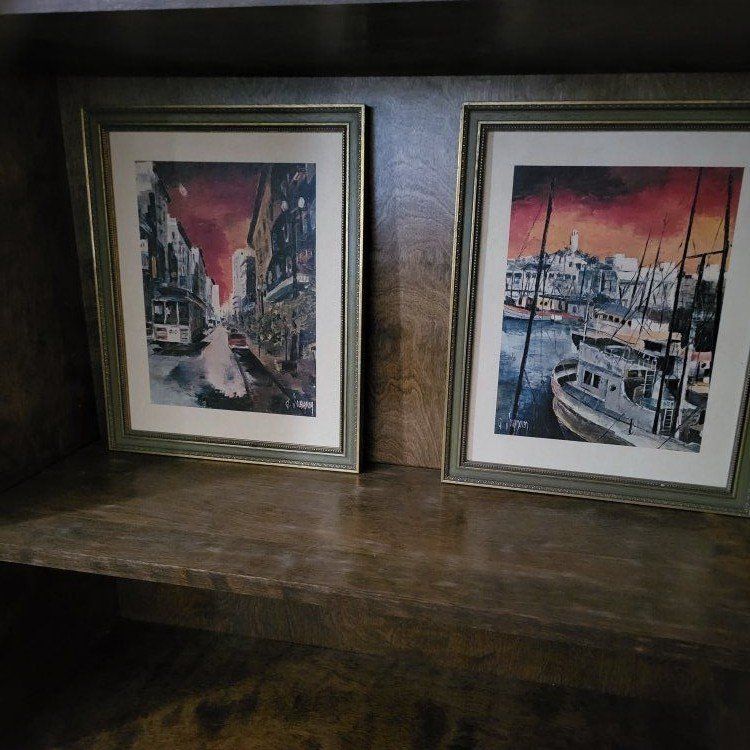 Vintage 1966 G. Soubeyran Framed Lithographs - San