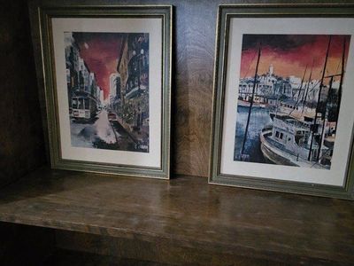 Vintage 1966 G. Soubeyran Framed Lithographs - San