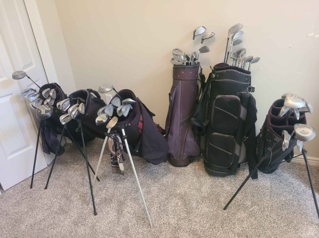RH golf club sets, can add golf balls and tees