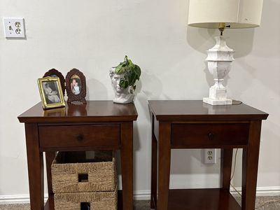 Pottery Barn Dark Wood Nightstands