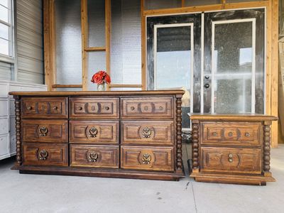 Nice Wood Dresser & Stand