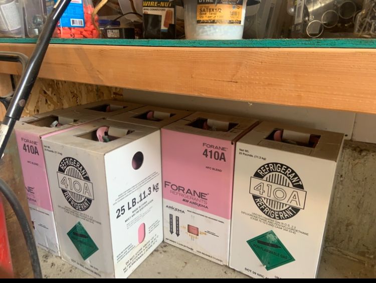 410A , R22 and recovery cylinders for sale. 