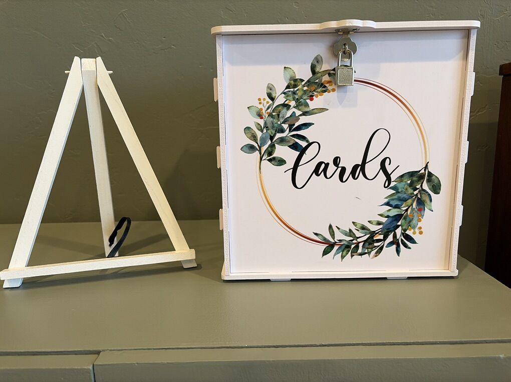 Gift Card Box and Photo Easel Set