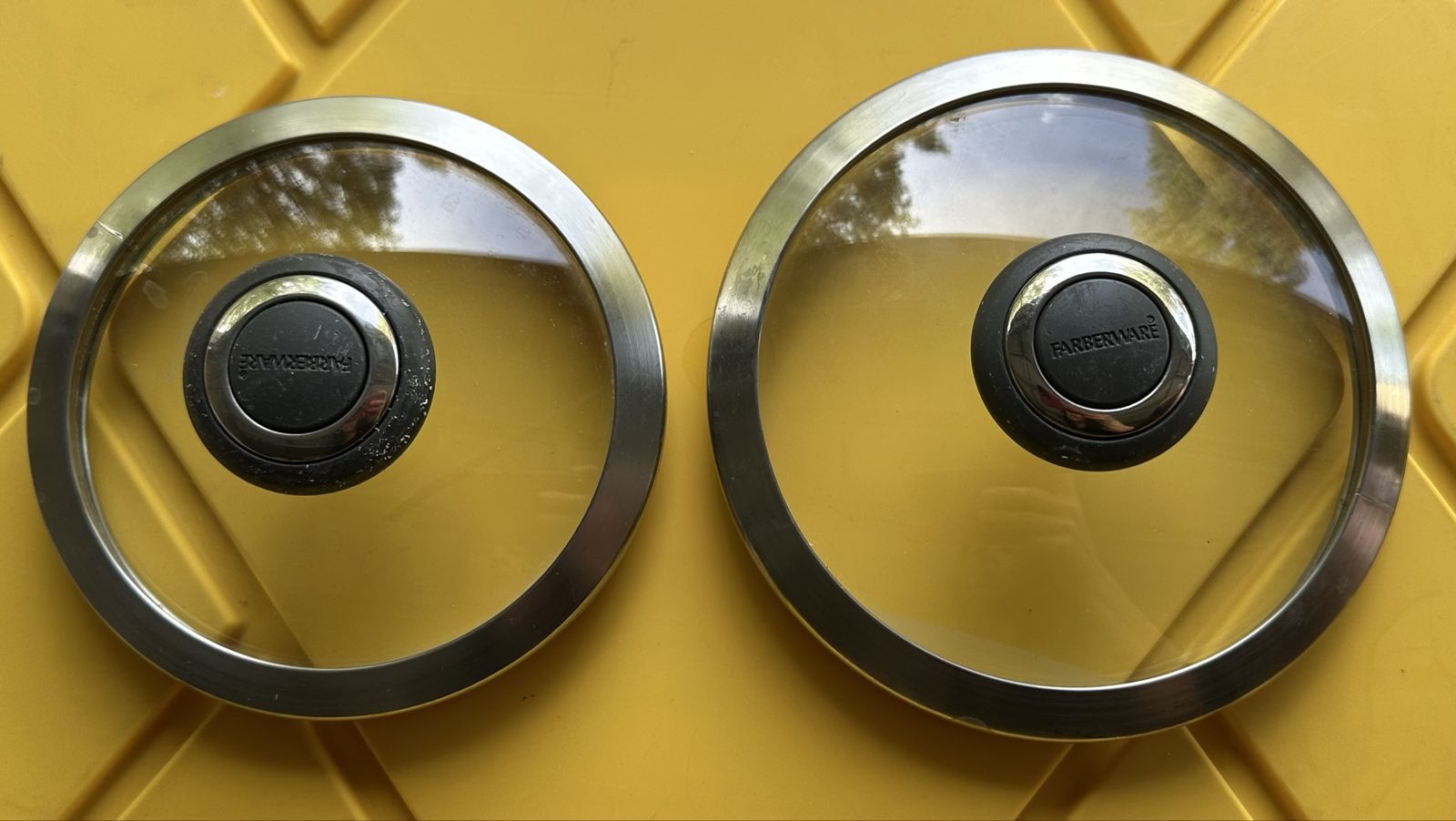 (2) Two Glass Pan Lids *BRAND NEW!*