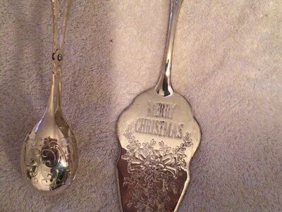 Christmas Silver Serving Ladle