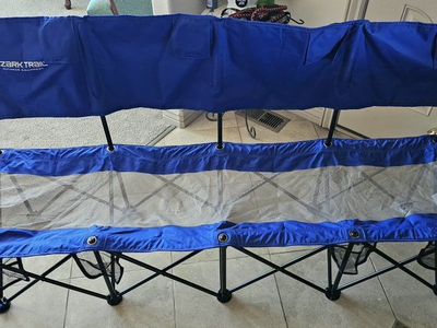 Ozark Trail Convertible Bench and Table Camping Outdoor Blue 4-Seat Portable Folding Bench