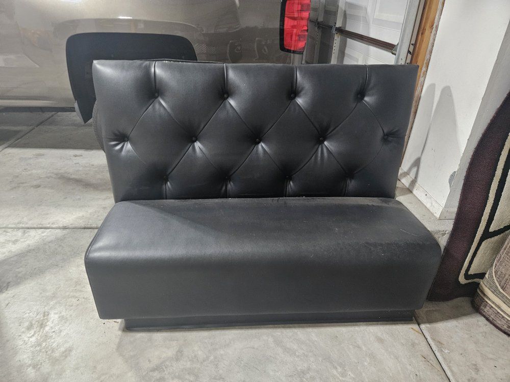 Black Vinyl Booth Seating - Restaurant Bench
