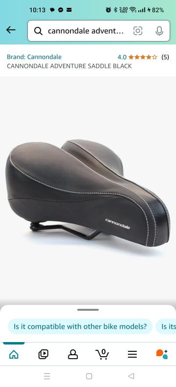 Cannondale Adventure Saddle Black - Ergonomic Bicycle Seat