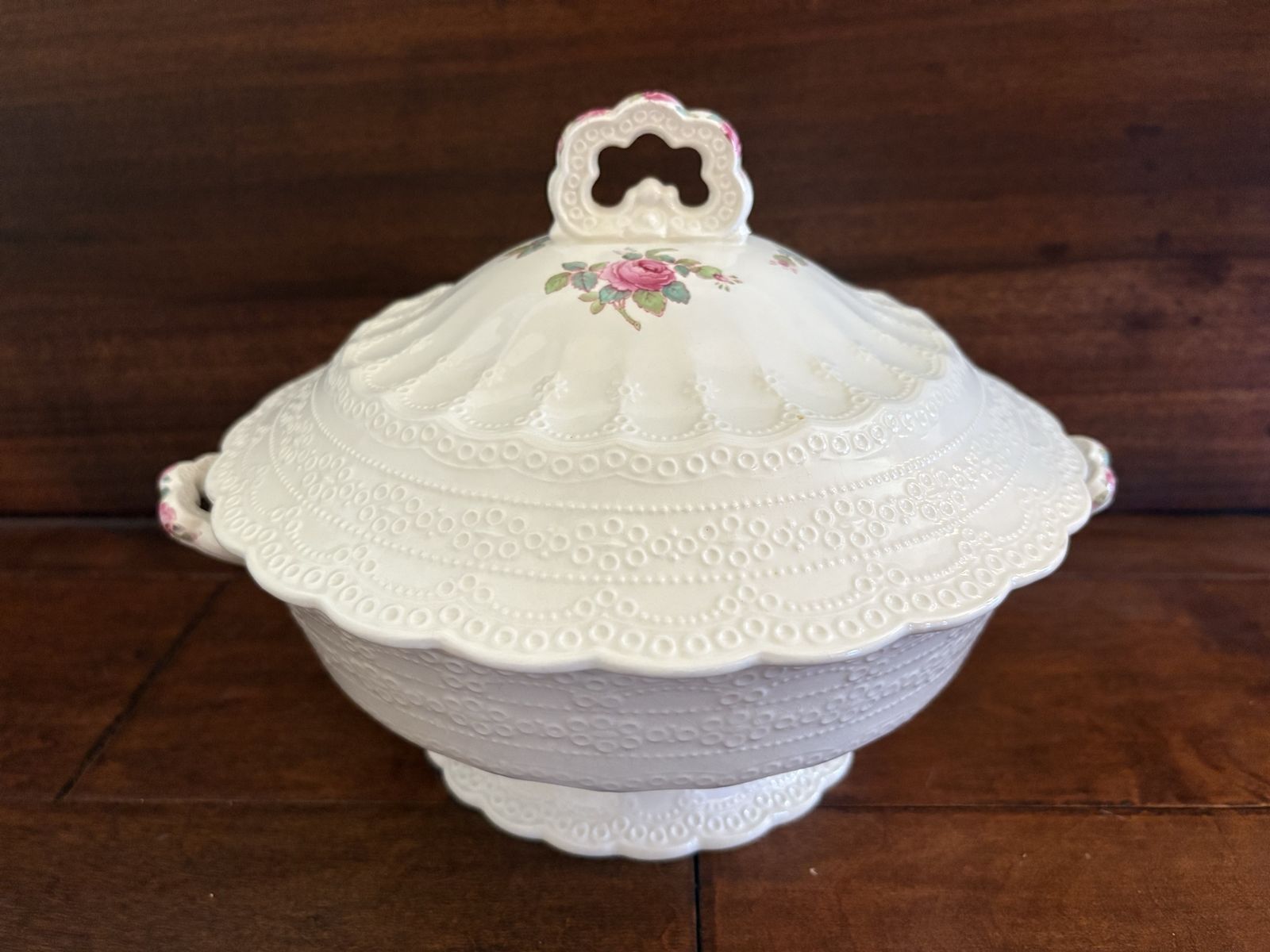 Spode’s Billingsley Rose (Old Backstamp) Dish W/ Lid