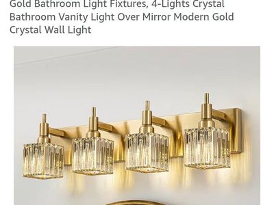 4 Light Golden Vanity Fixture ()