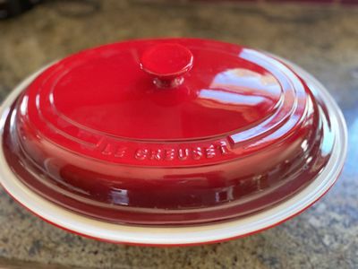 Le Creuset Oven Casserole Braiser Dish Red in Great Shape!