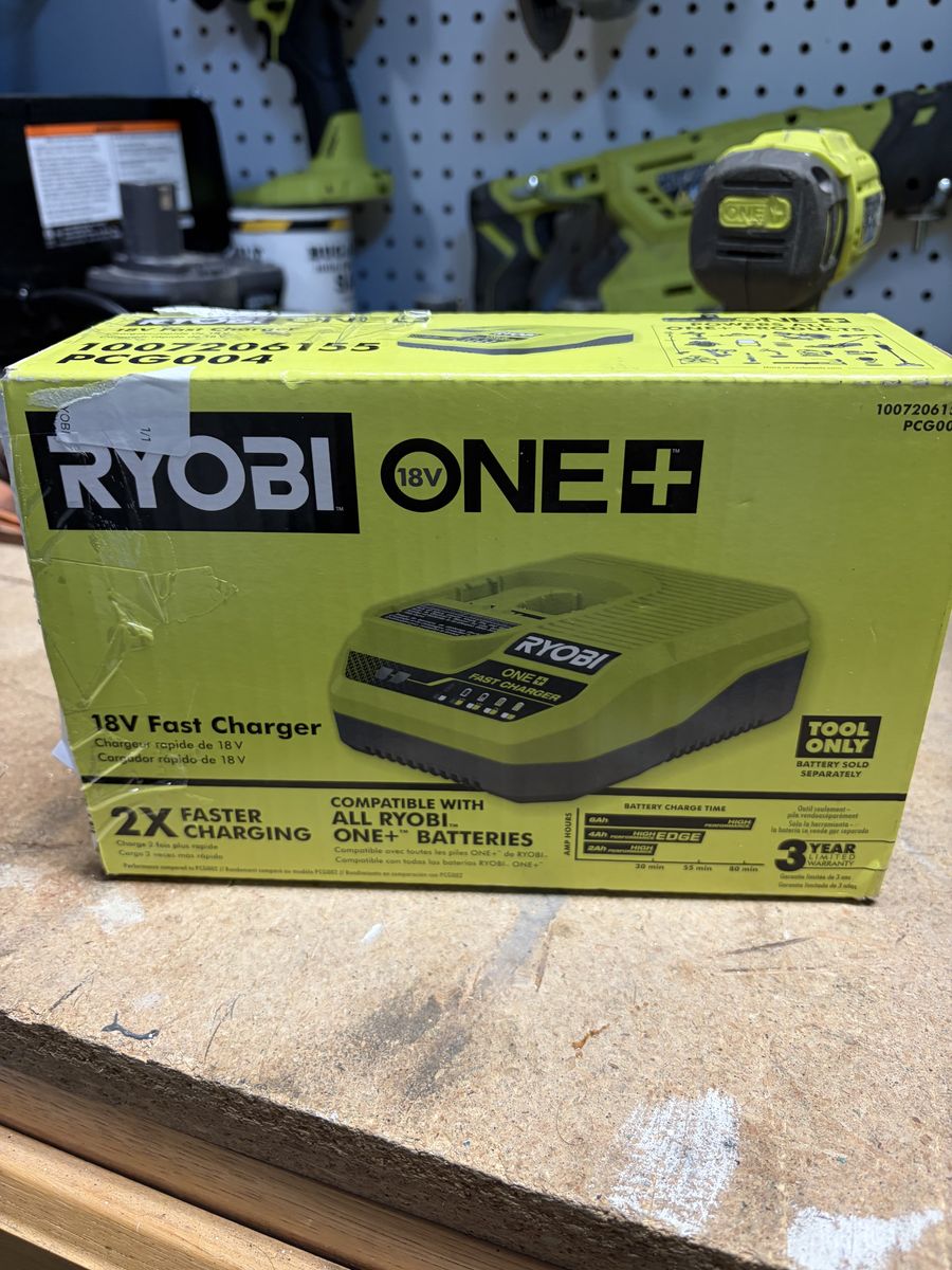 New In Open Box Ryobi 18v Fast Charger