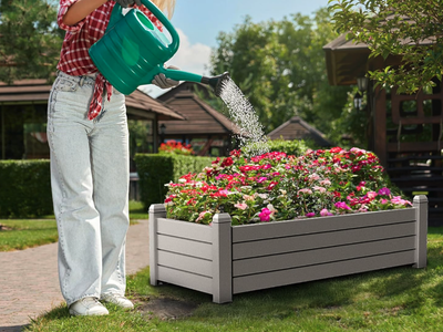 New. Garden Bed, Plant Stand with Lockable Wheels