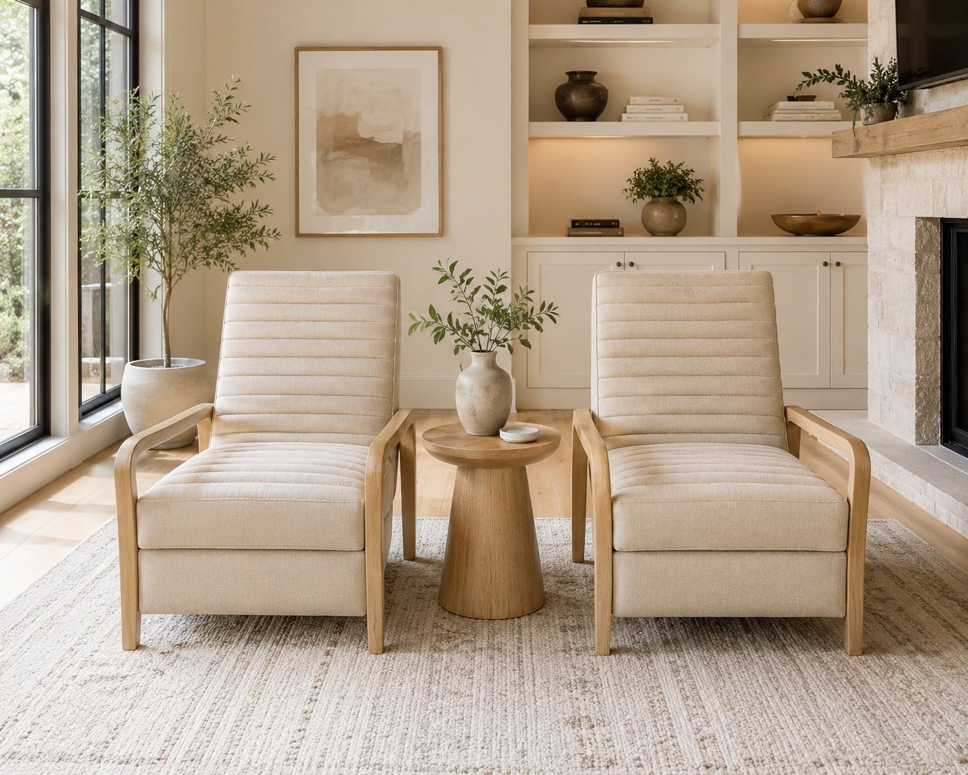 Four Hands Scandinavian Recliners – Exceptional Condition