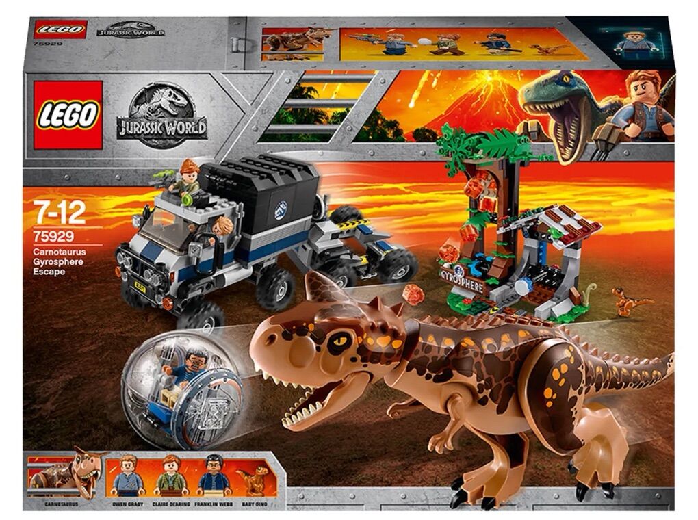LEGO Carnotaurus Gyrosphere Escape 75929 - NEW