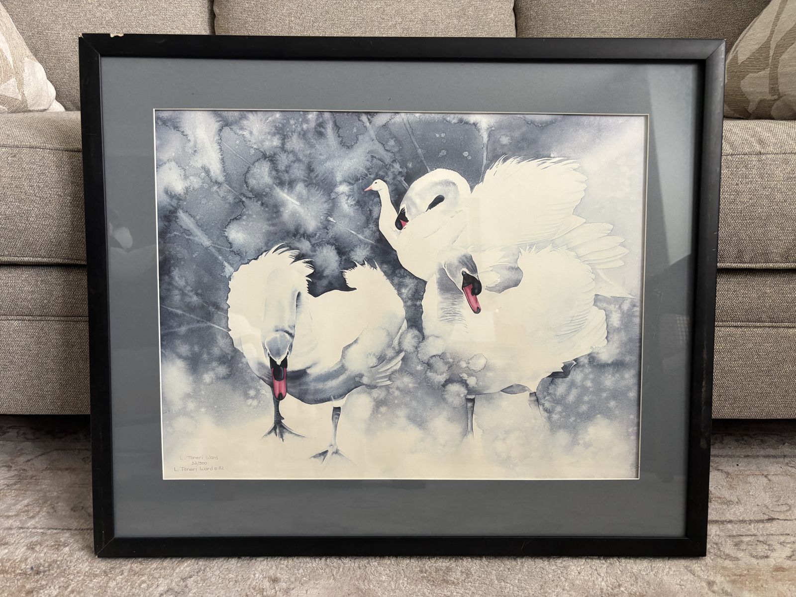 Swan Water Painting by Toneri Ward