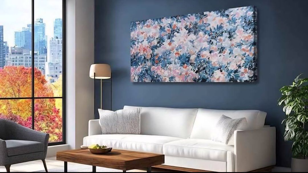 New 48" x 24" (4ft x 2ft) Floral Canvas Wall Art