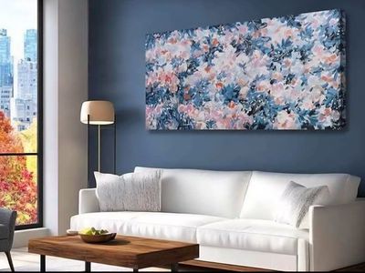 New 48" x 24" (4ft x 2ft) Floral Canvas Wall Art