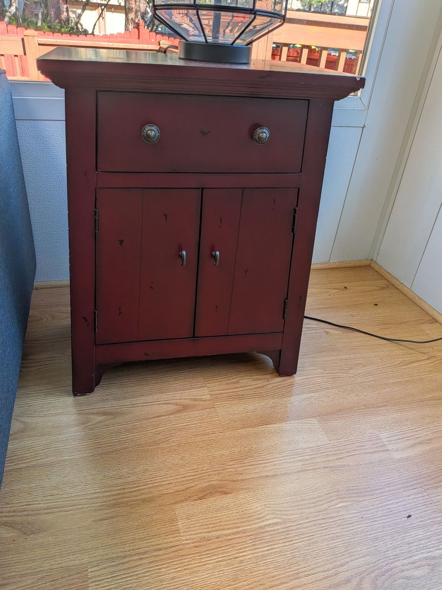 Rustic Red end table