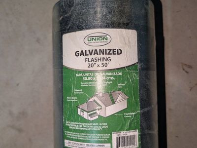 20-inch x 50-foot Silver Galvanized Steel Roll Flashing
