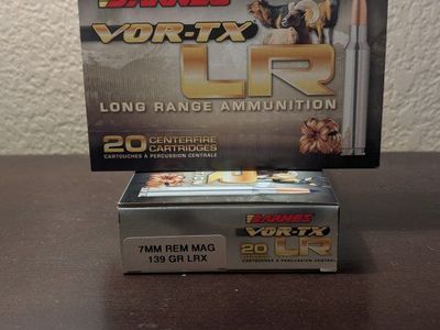 Barnes Vor-TX LR 7mm Rem Mag 139 GR LRX Long Range Ammunition