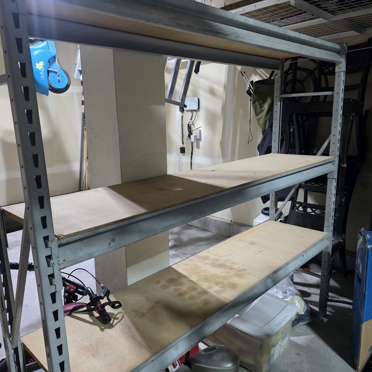 Storage shelf garage