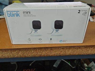 Blink Mini Indoor 1080p HD Smart Security Camera (2-Camera System) - New, Sealed