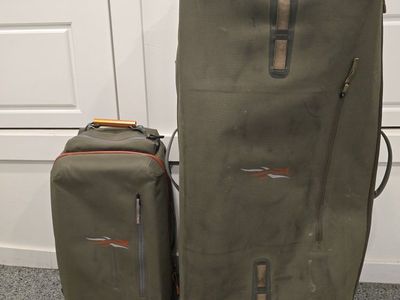 Sitka Gear Rolling Duffle Bags (Set of 2) - Large and Carry-On Size, Olive Green, Water-Resistant