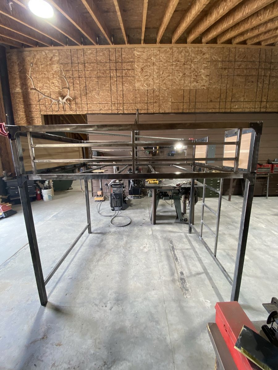 Custom Built Heavy Duty Steel Loft Bed Frame - Industrial Style & Space Saving Design