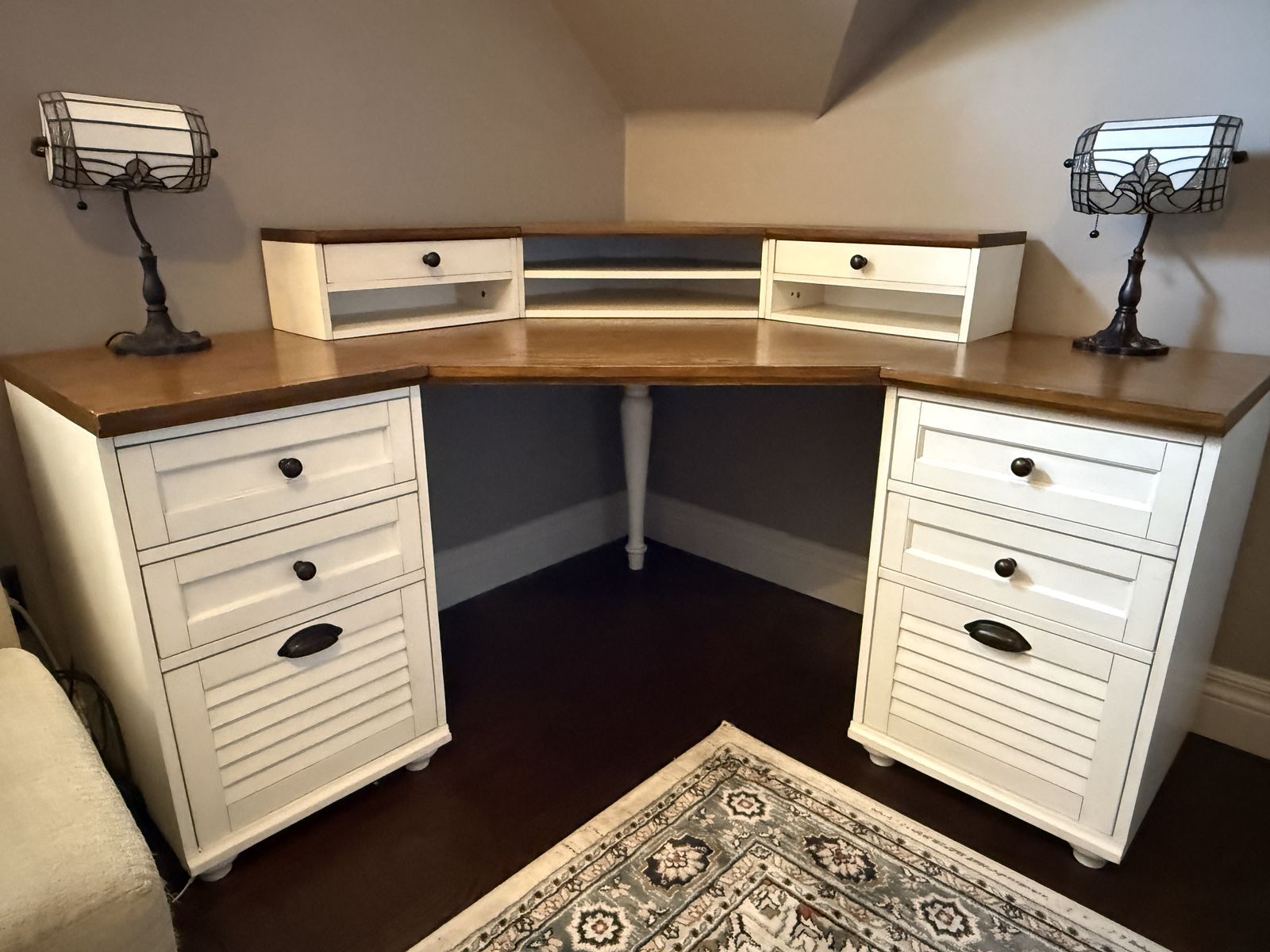 Large White Corner Desk