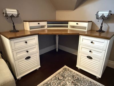 Large White Corner Desk