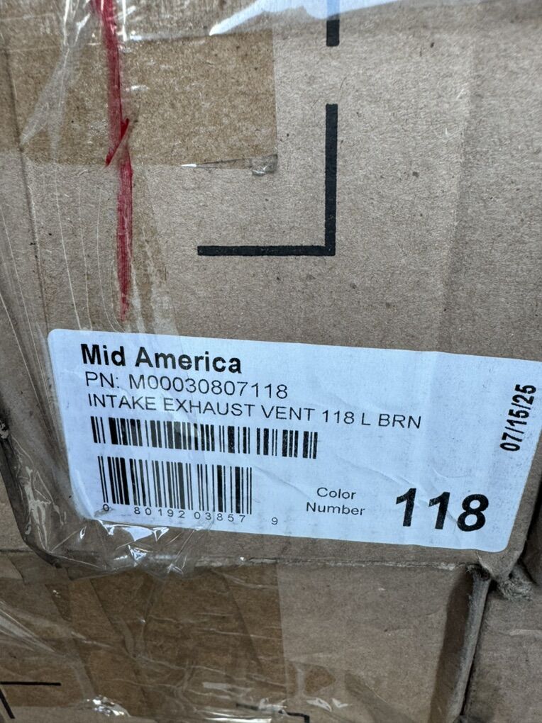 Mid-America Intake Exhaust Vent 118L Brown