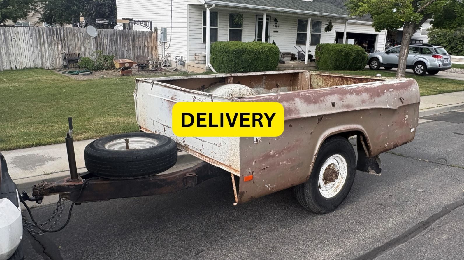 FREE DELIVERY - ROAD READY 5ft by 9ft Trailer (Lights, 2 Spares, Jack)