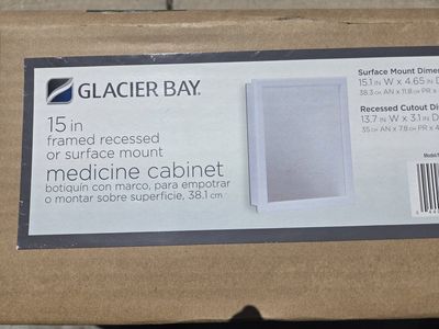 Medicine Cabinet 15inch New