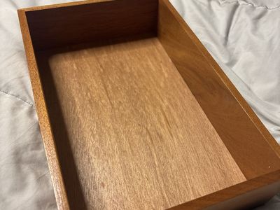 Small Hardwood Wood Display/Shadow Box - Versatile Storage & Decor