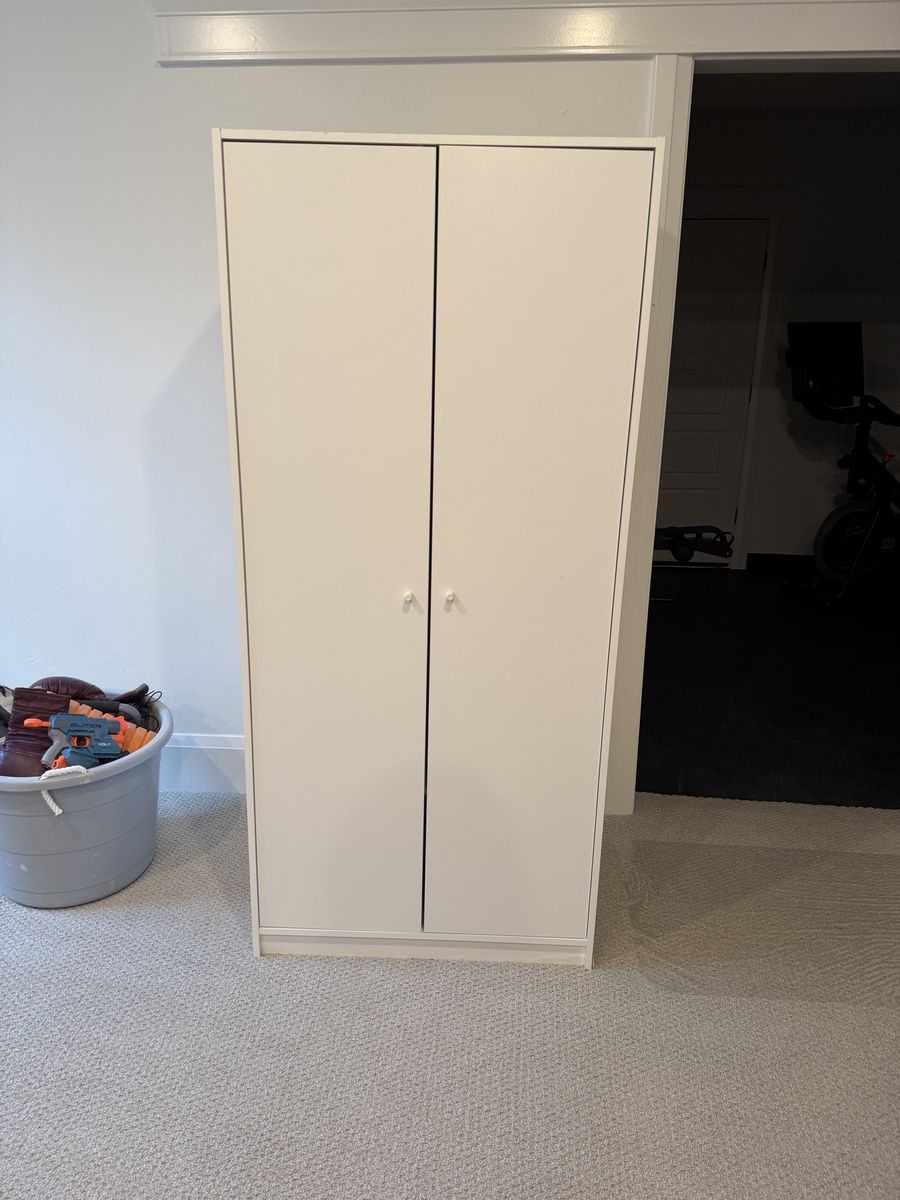 White Storage Cabinet or Wardrobe Closet
