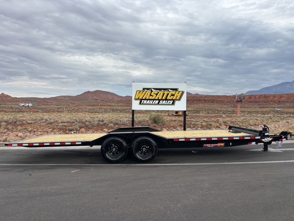 2027 H&H 8.5' x 24' Full Width 14K Power Tilt Car Hauler w/ Drive-Over Fenders, Deck Winch Plate