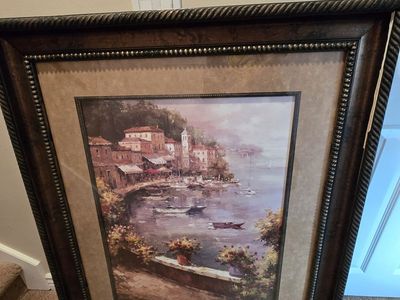 Peter Bell "Italian Harbor" Large, Professionally Matted/Framed