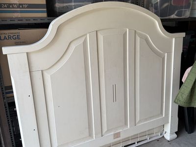 White Wooden Convertible Crib Toddler Bed OBO