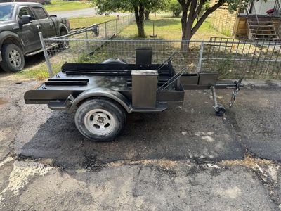 Heavy-Duty Motorcycle Utility Trailer - Black, Single Axle, All-Steel Construction