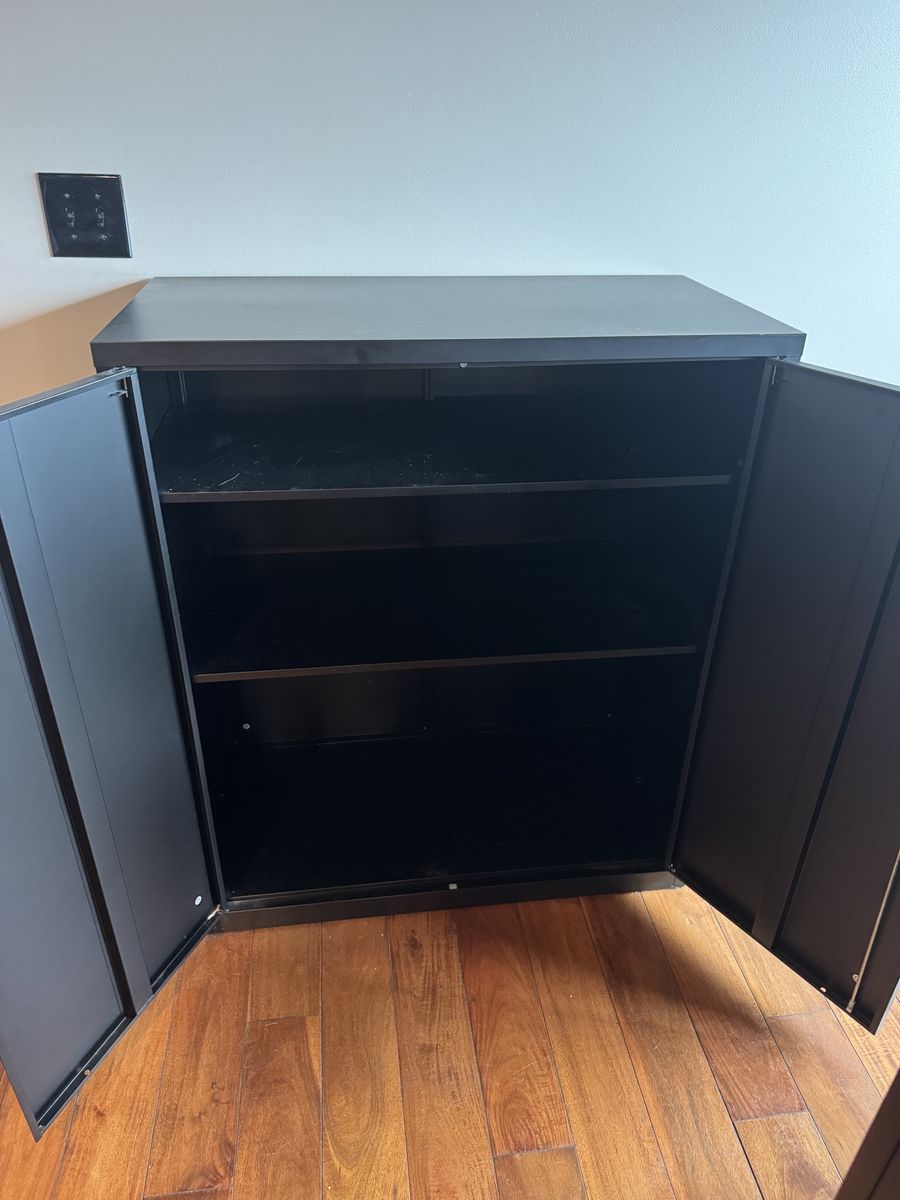 Black Metal Storage Cabinet 