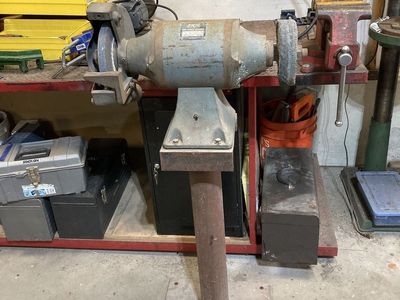 Bench grinder and stand