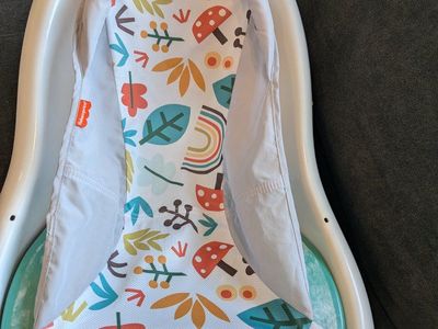 Fisher-Price 4-in-1 Sling 'n Seat Tub Baby Bath Tub White/Teal