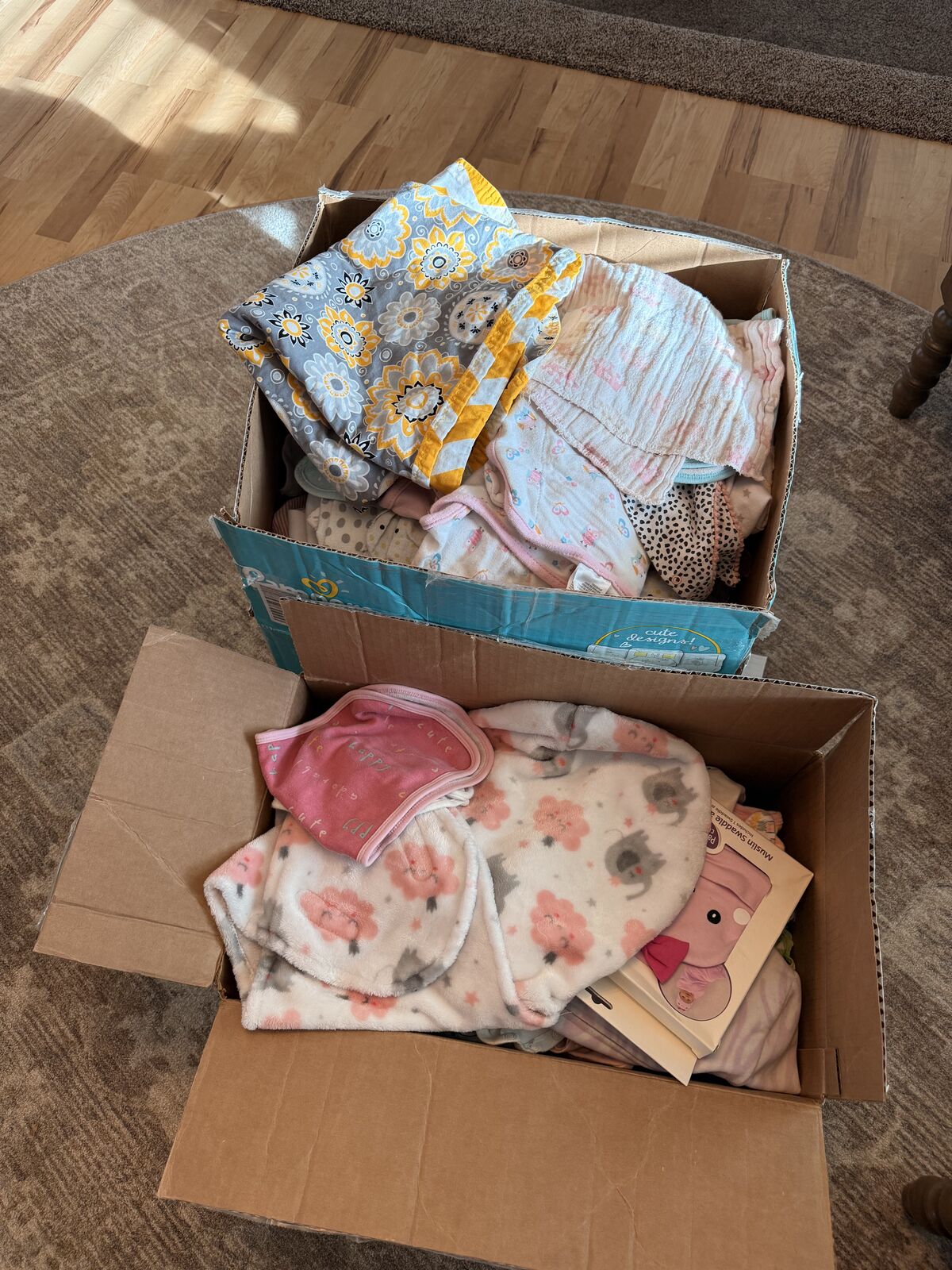 Large Bundle Baby Girl Clothes, Swaddles, Burp Clo