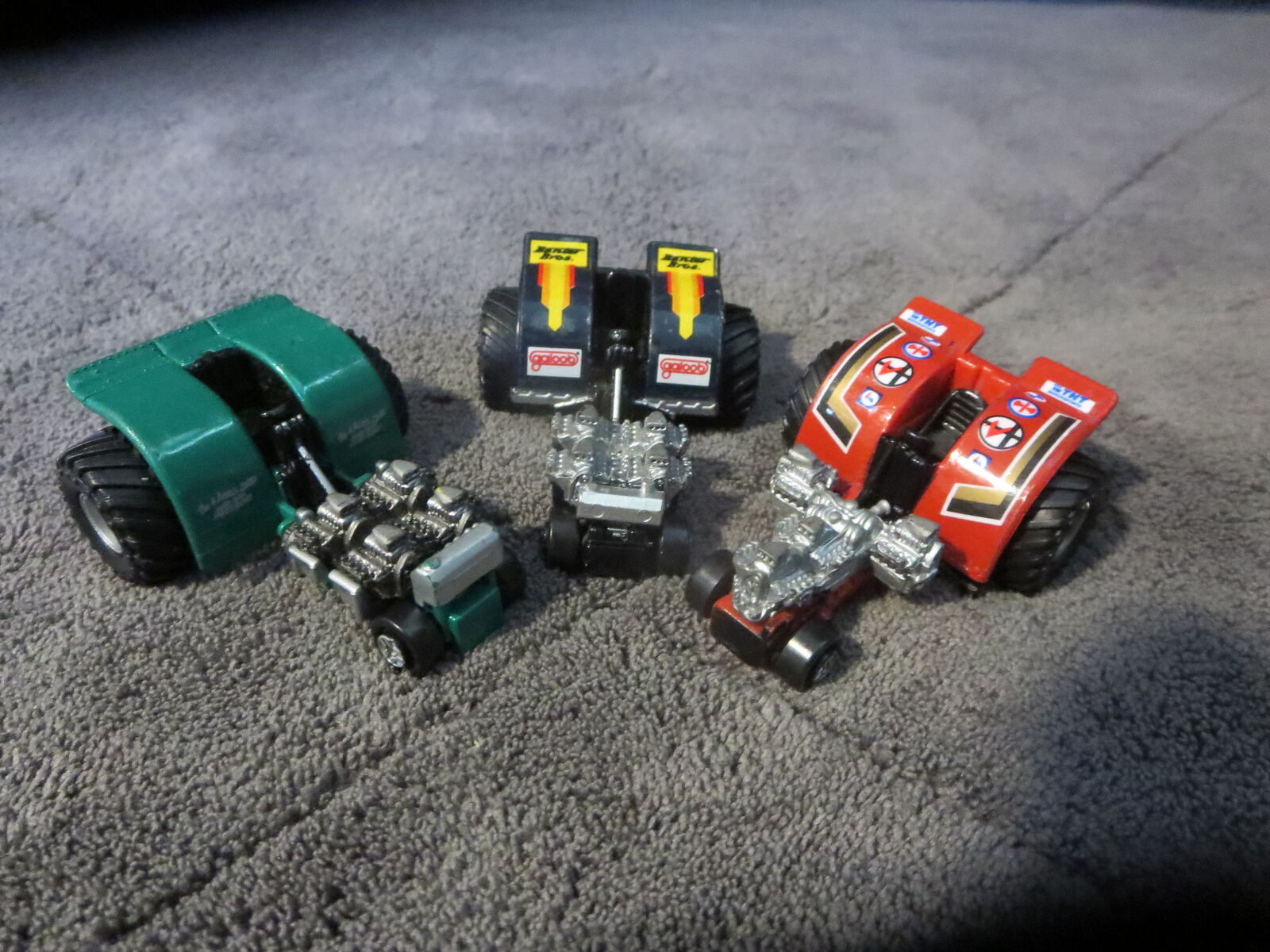 Lot Of 3 Vintage Micro Machines Tuff Trax Tractor Pulls- Galoob 1990