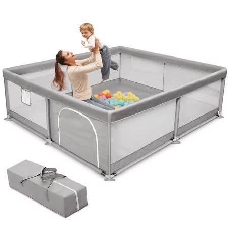 Babyeap Baby Playpen Large Play Yard Fence for Toddlers